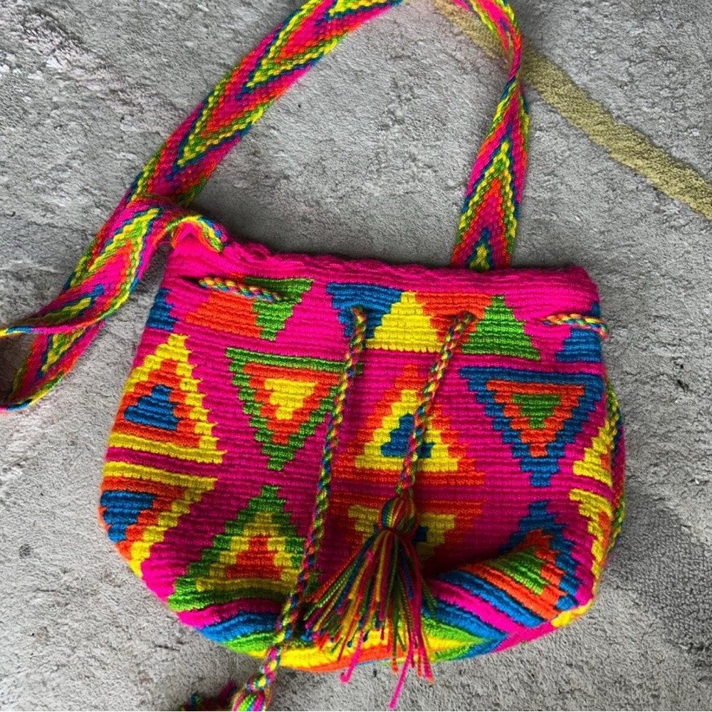 Colorful Geometric Pattern Shoulder Bag